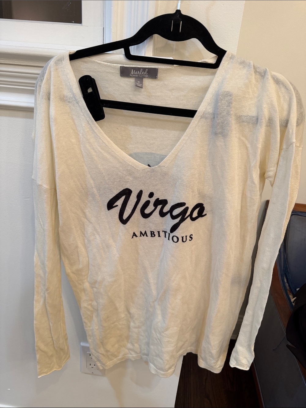 Virgo V-Neck Cotton Linen Sweater